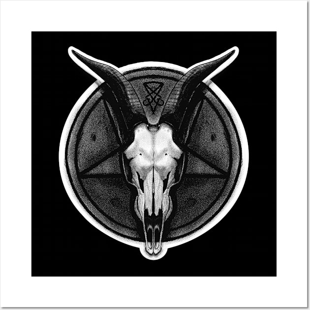 Baphomet skull Wall Art by Matthenegar